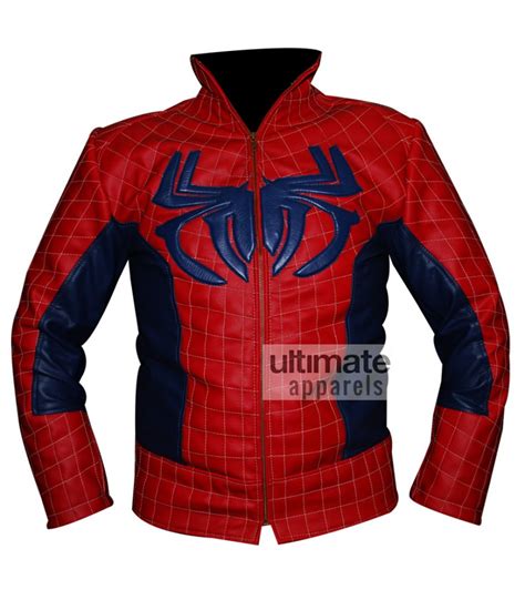 The Amazing Spiderman Red & Blue Leather Jacket Costume